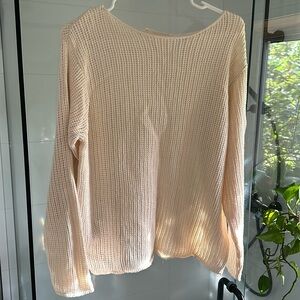 Mango knit sweater. Size large. Ivory.